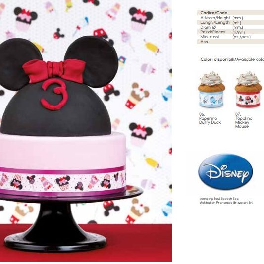 Colección pasteleria cinta Disney Brizzolari