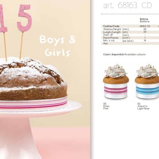 Colección pasteleria cinta chico&chica Brizzolari